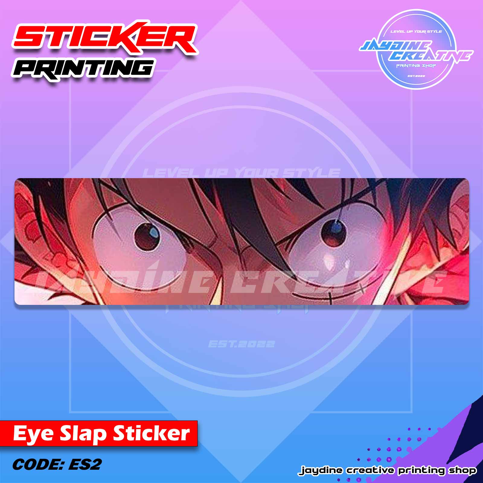 One Piece Inspired Eye Slap Sticker