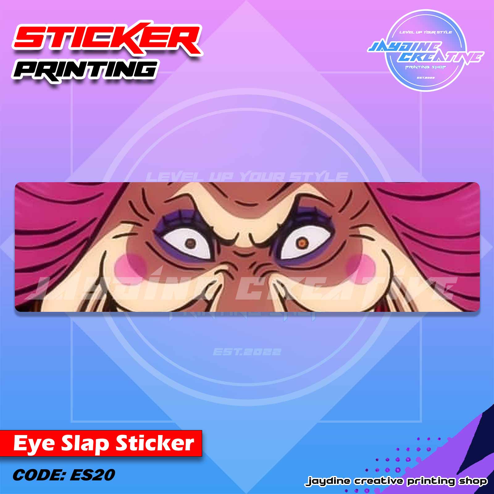 One Piece Inspired Eye Slap Sticker