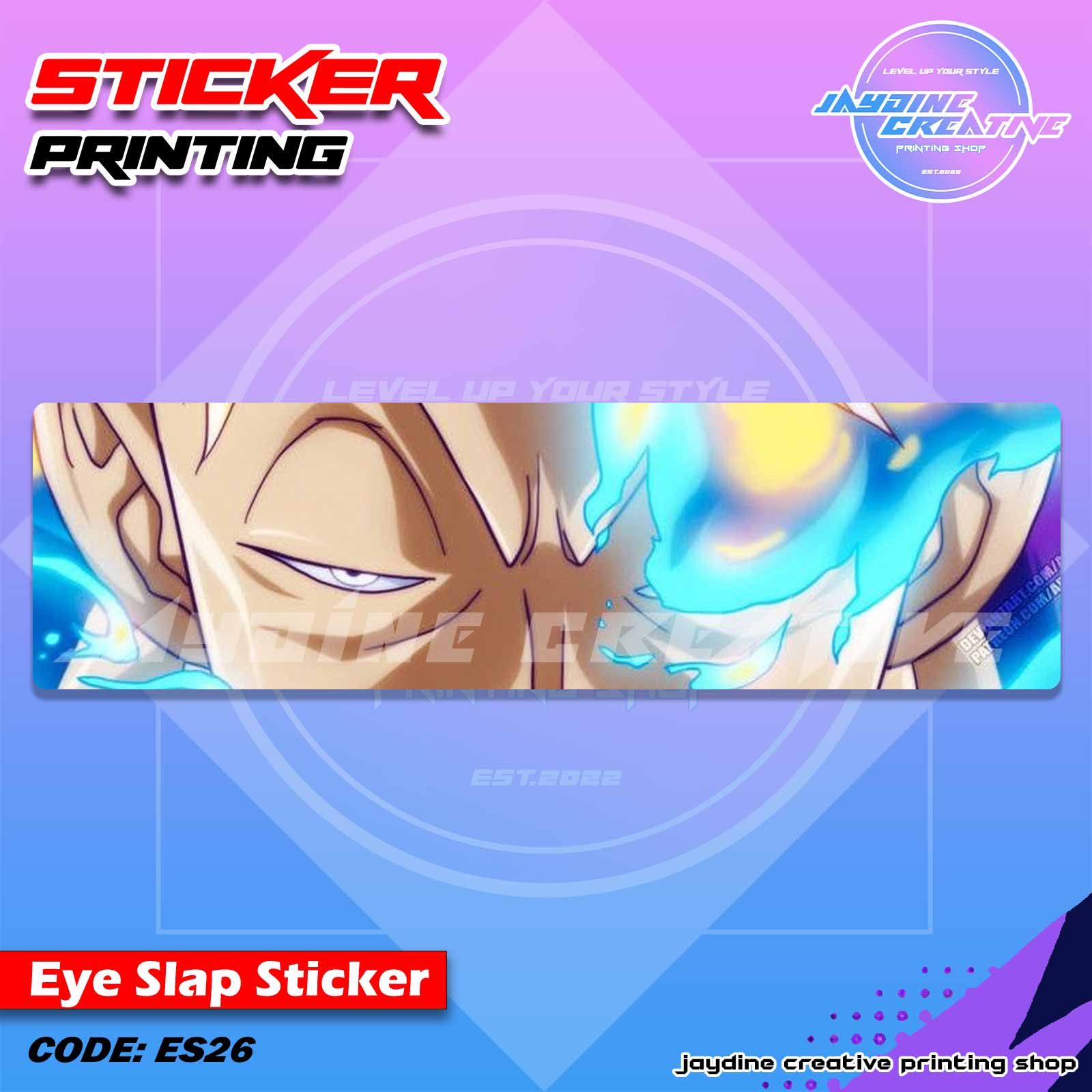 One Piece Inspired Eye Slap Sticker