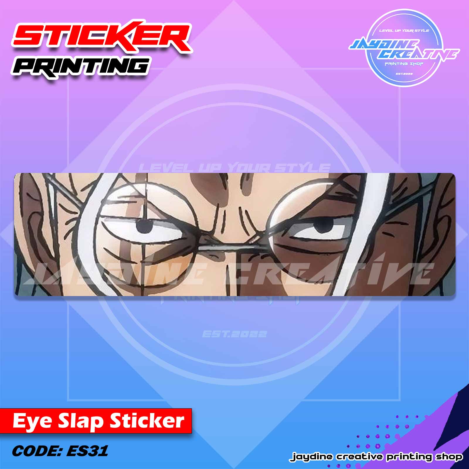 One Piece Inspired Eye Slap Sticker