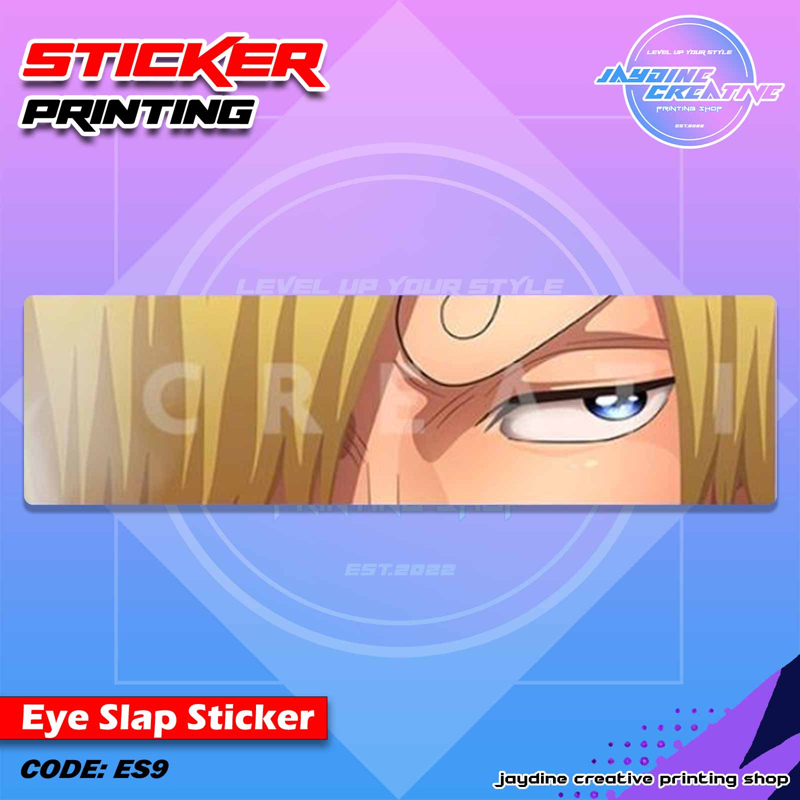 One Piece Inspired Eye Slap Sticker