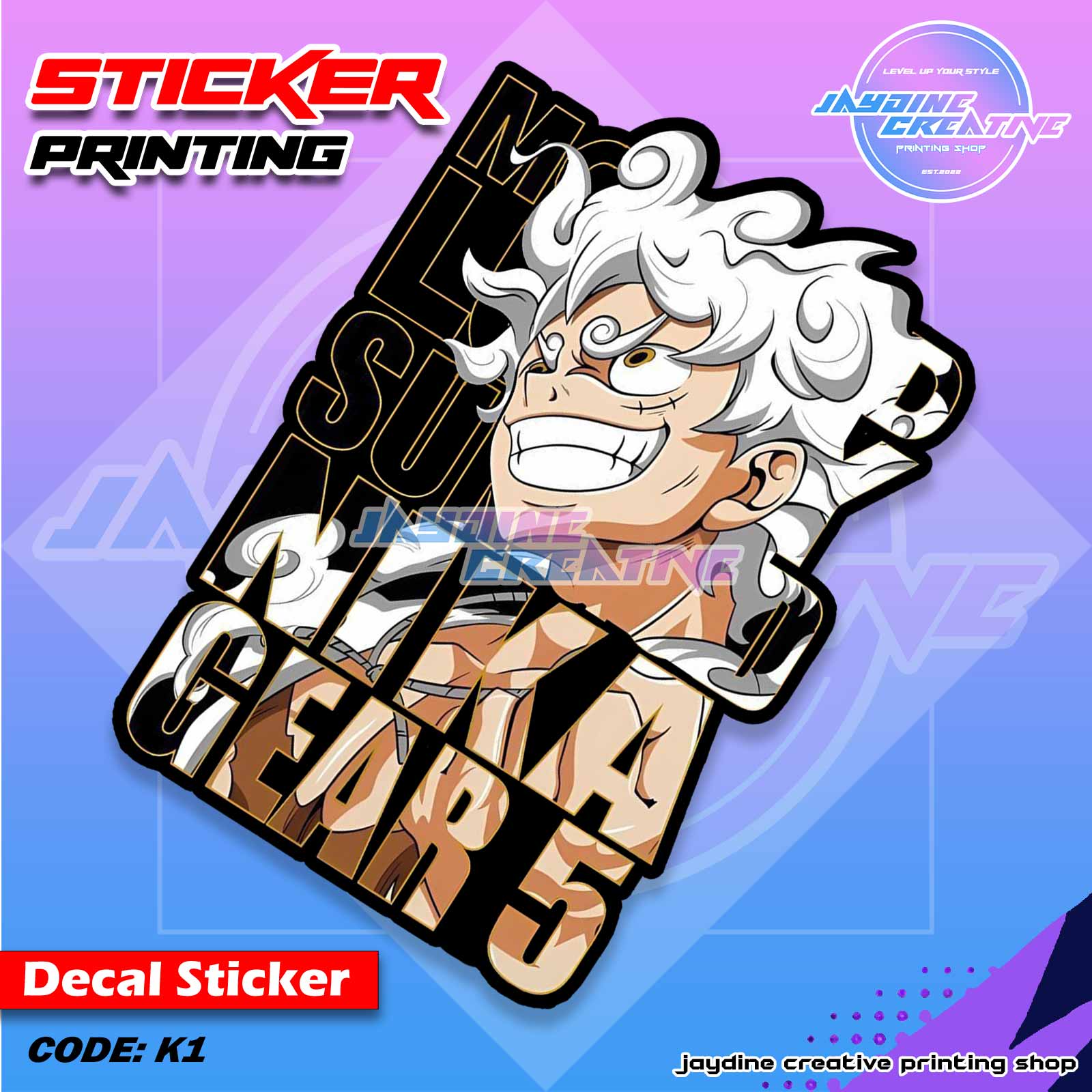 One Piece Inspired Peeker Sticker