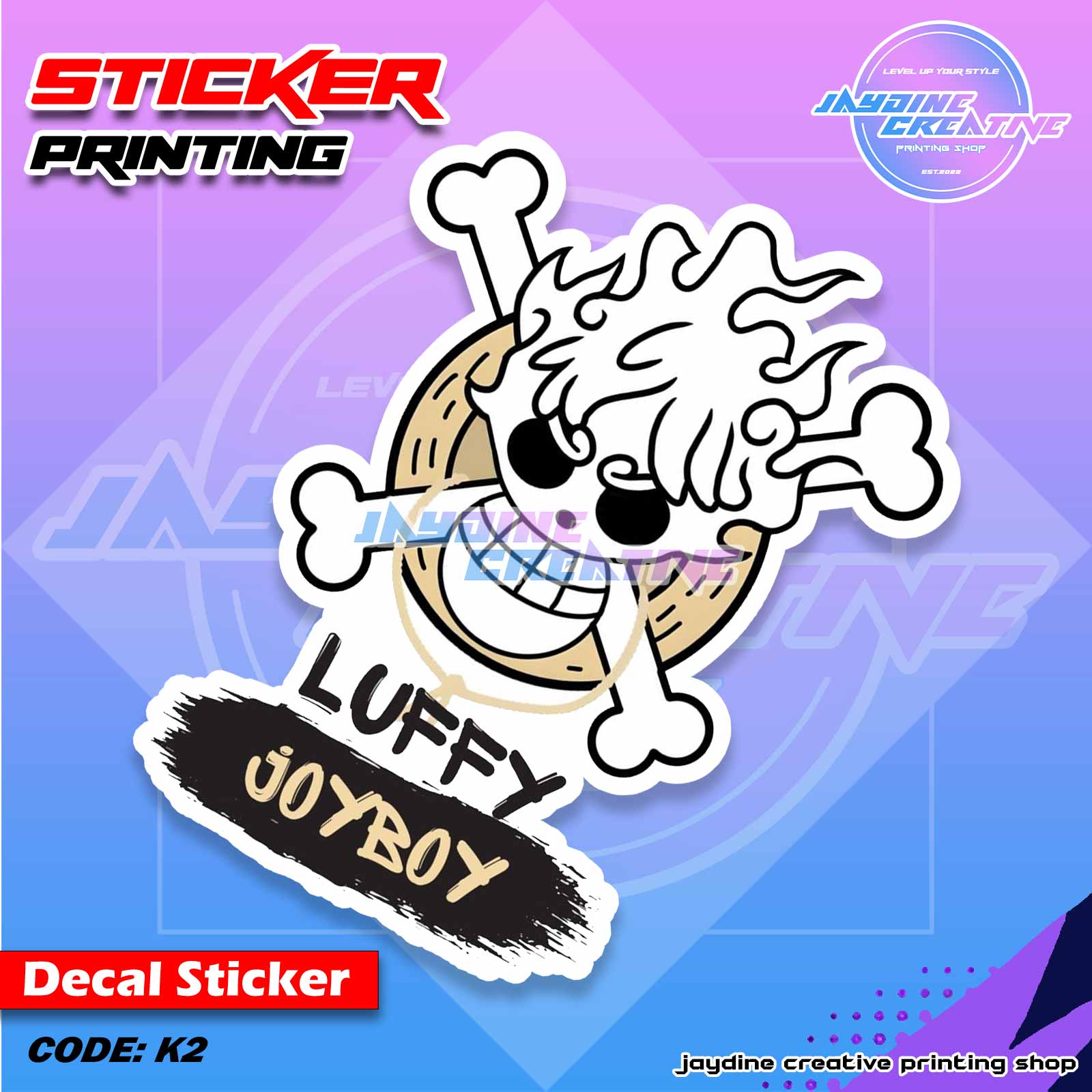One Piece Inspired Peeker Sticker