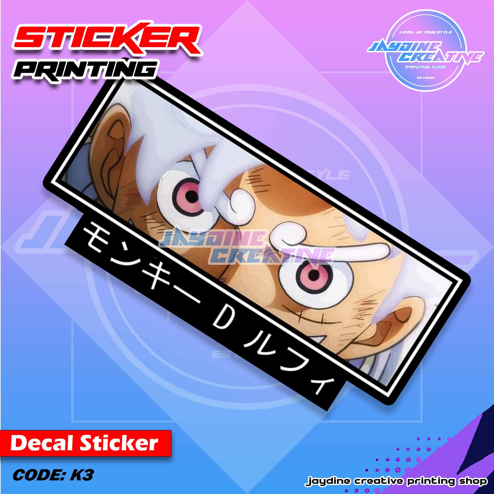 One Piece Inspired Peeker Sticker