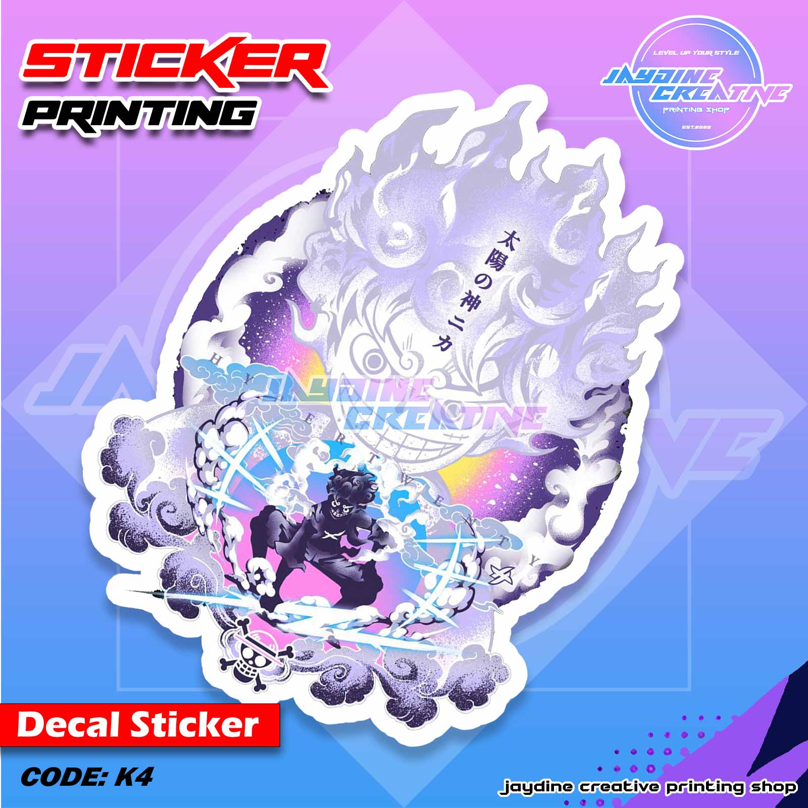 One Piece Inspired Peeker Sticker