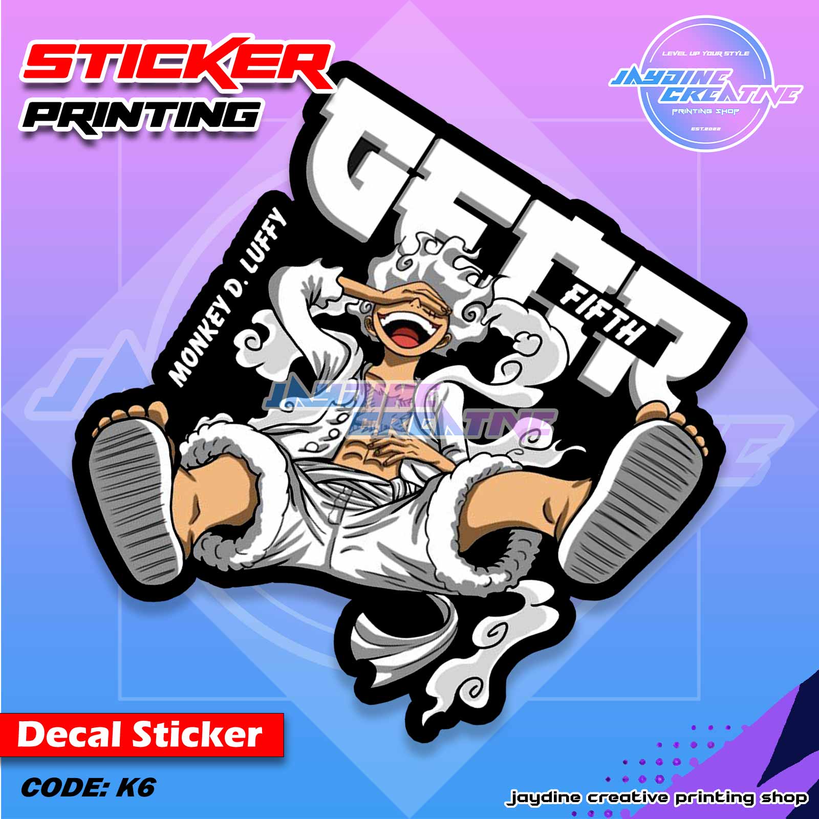 One Piece Inspired Peeker Sticker