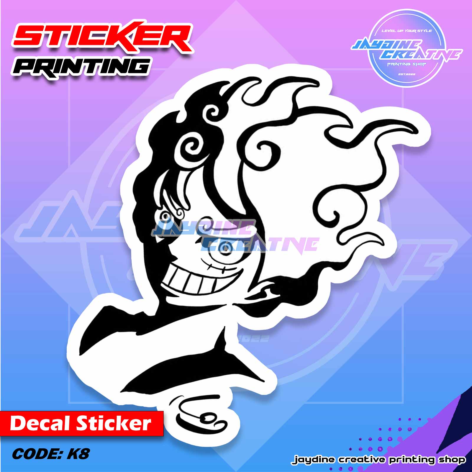 One Piece Inspired Peeker Sticker