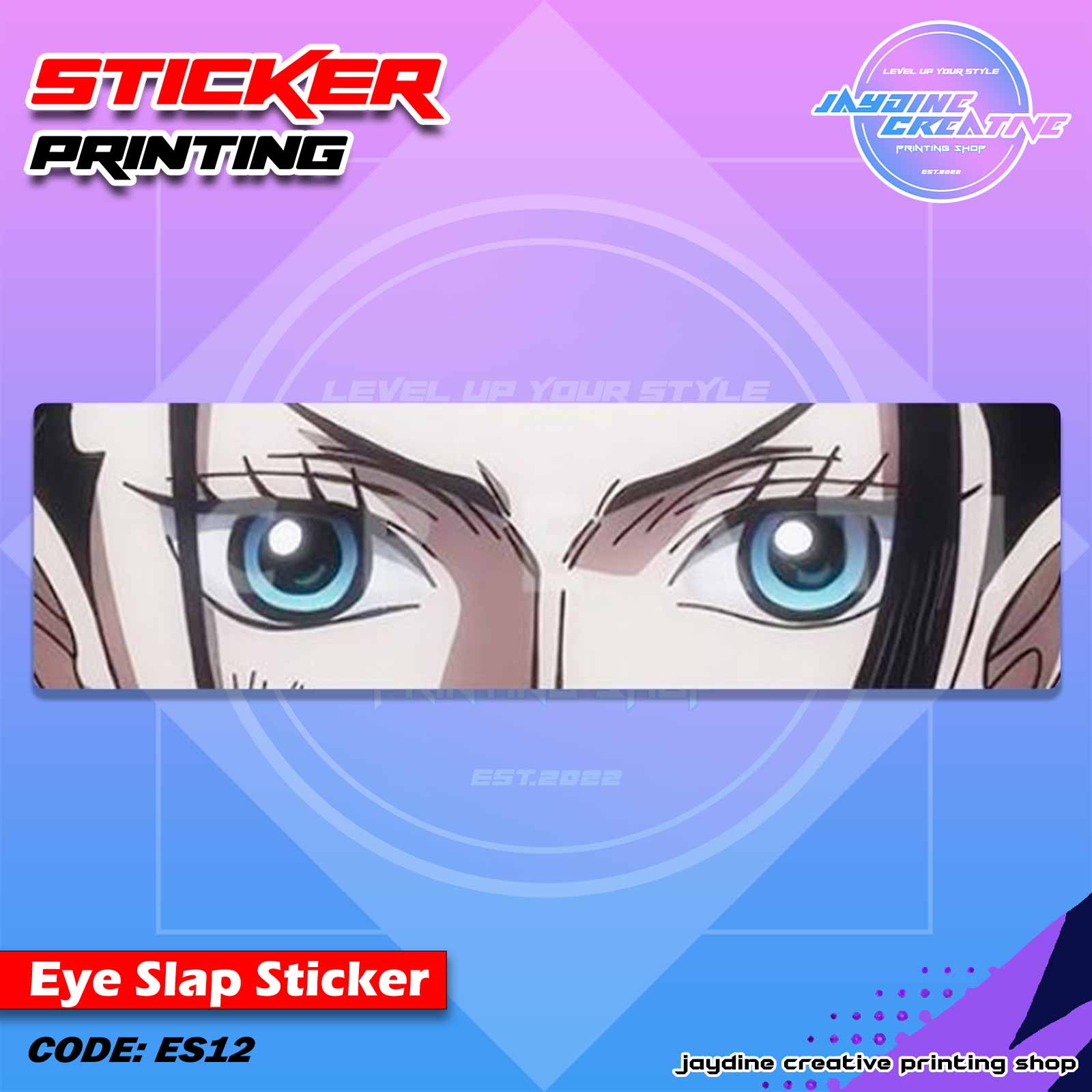 One Piece Inspired Eye Slap Sticker