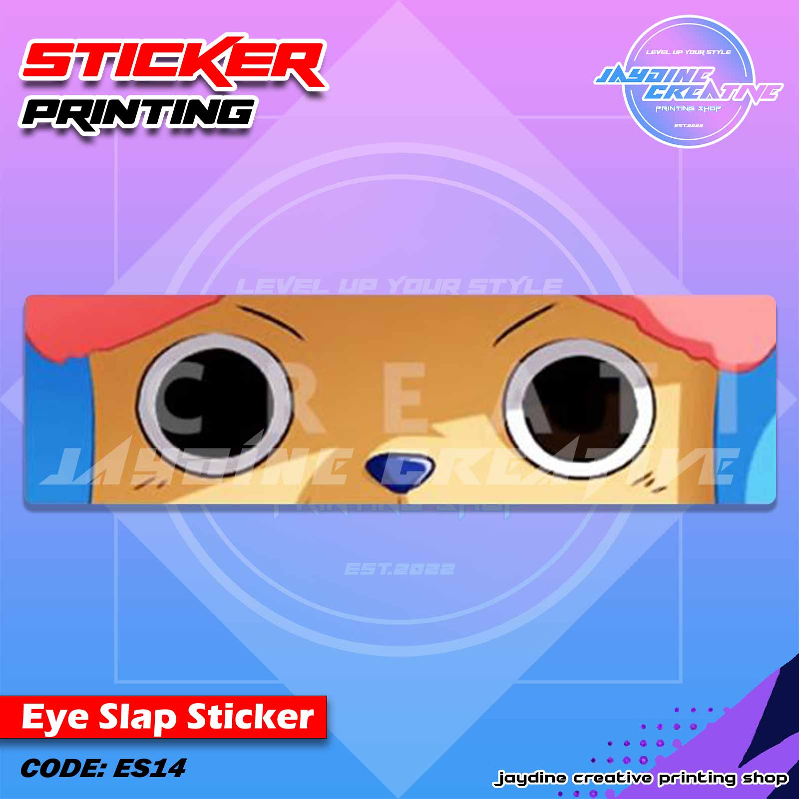 One Piece Inspired Eye Slap Sticker