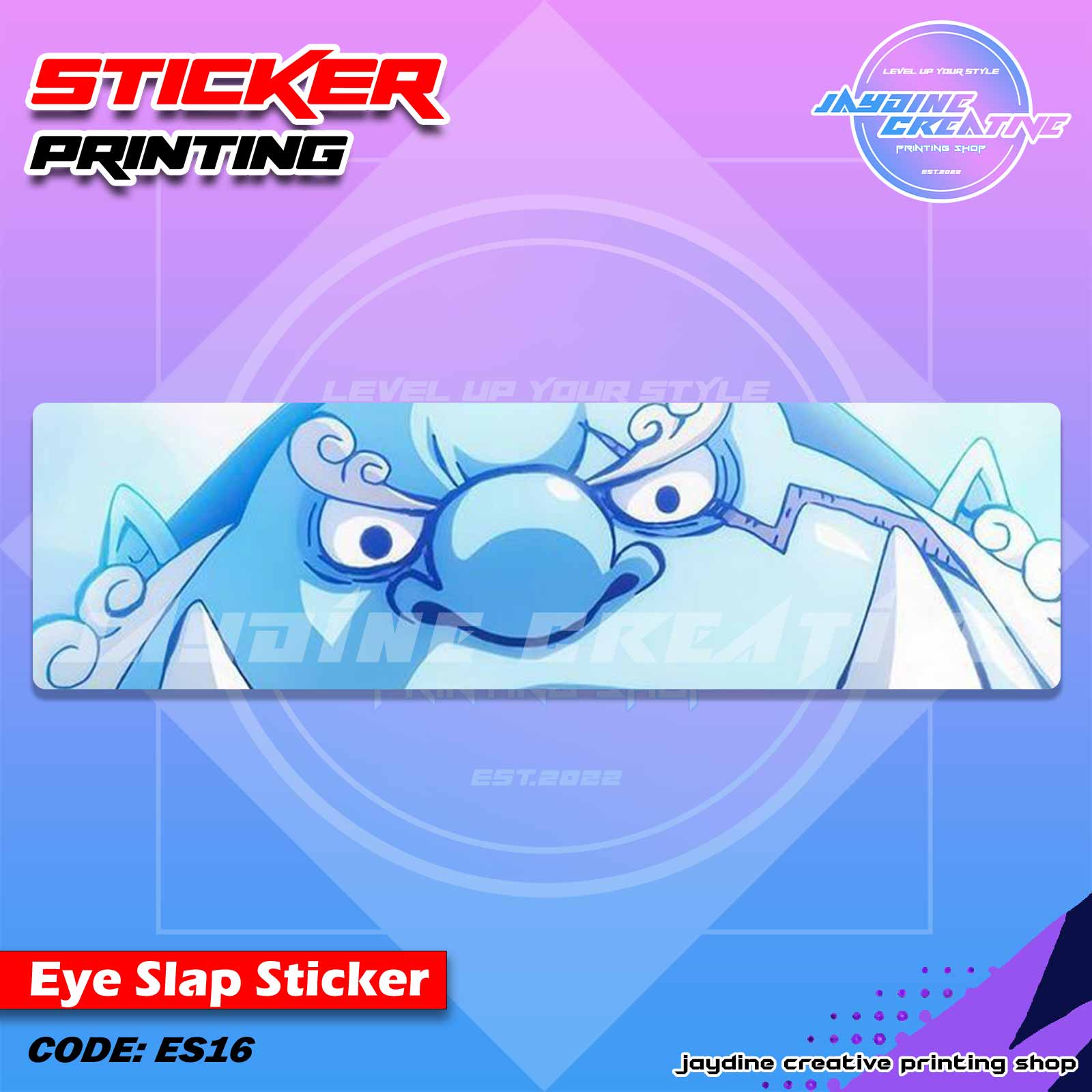 One Piece Inspired Eye Slap Sticker