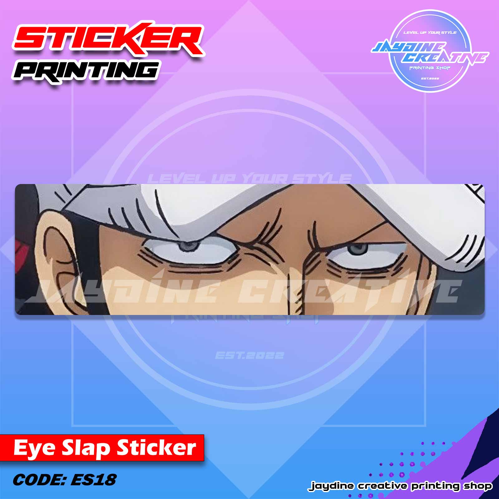 One Piece Inspired Eye Slap Sticker