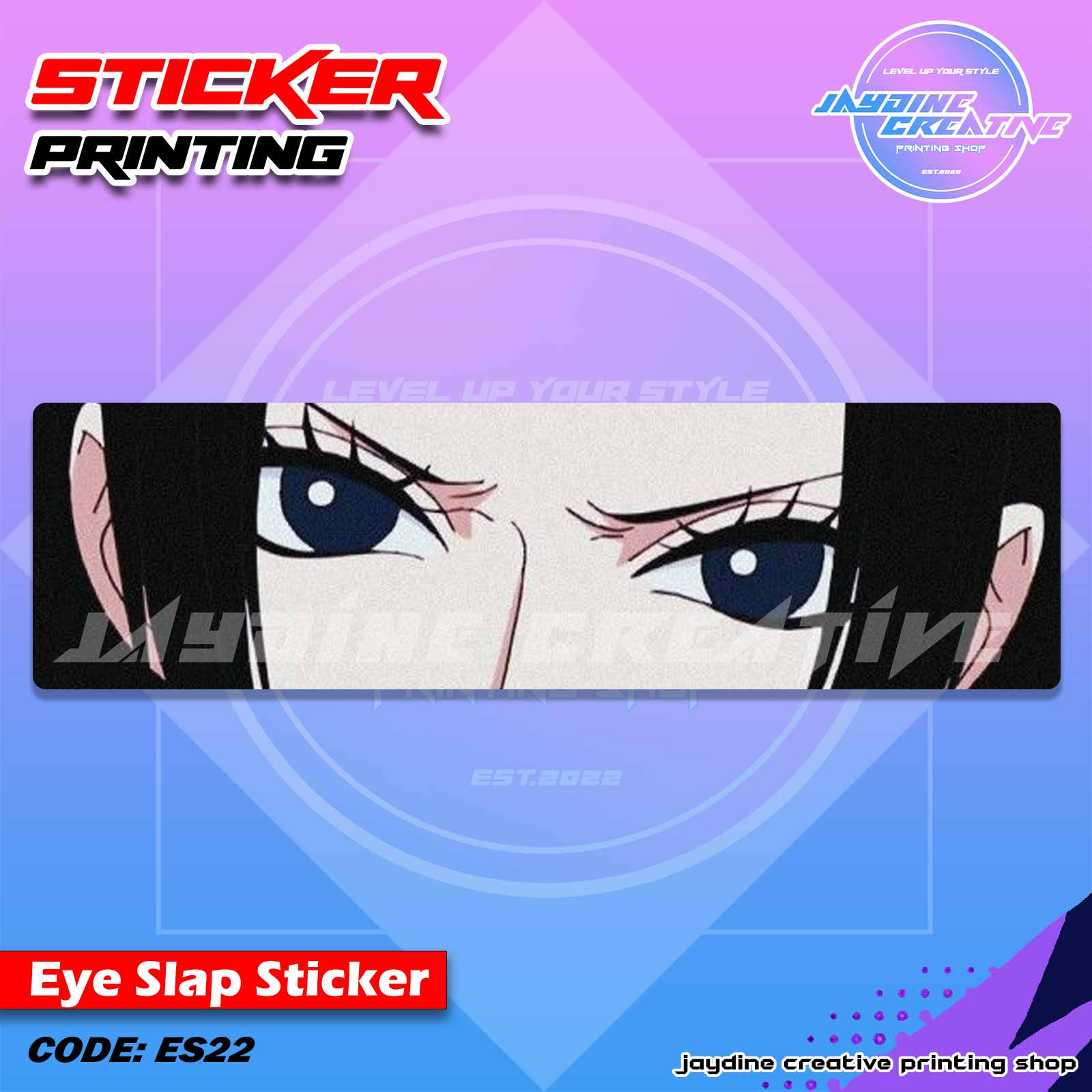 One Piece Inspired Eye Slap Sticker
