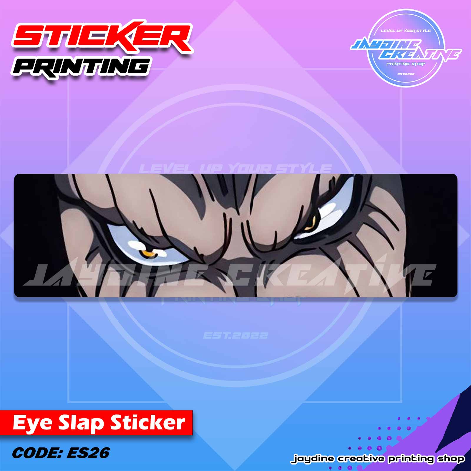 One Piece Inspired Eye Slap Sticker