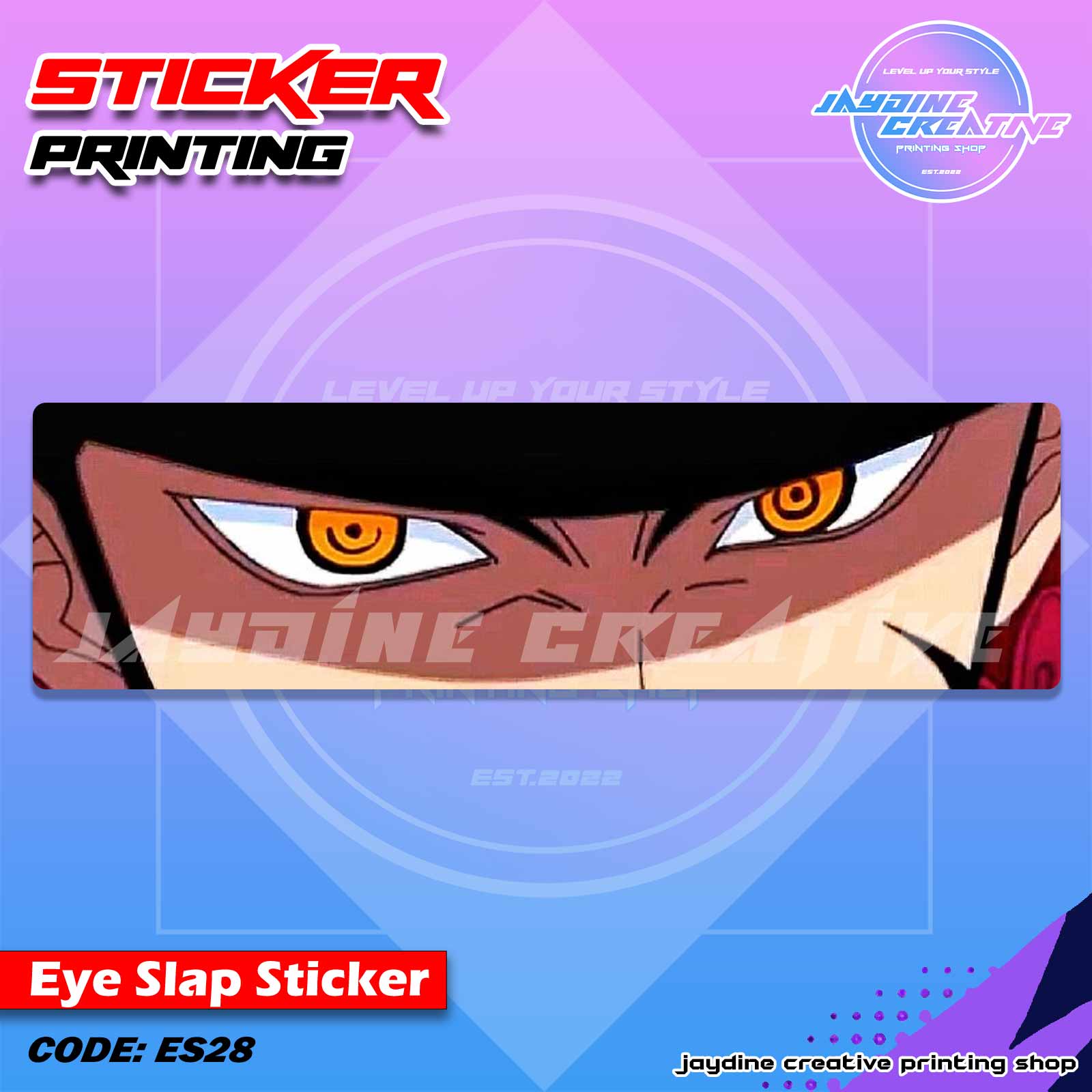 One Piece Inspired Eye Slap Sticker