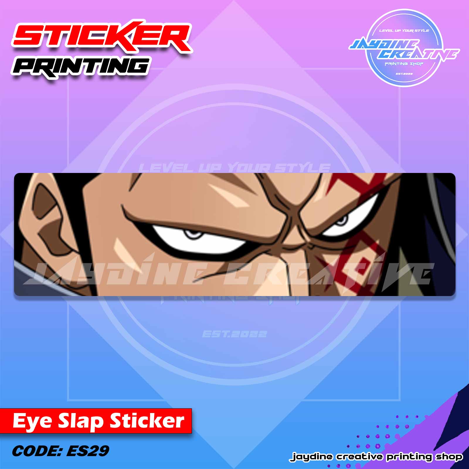 One Piece Inspired Eye Slap Sticker