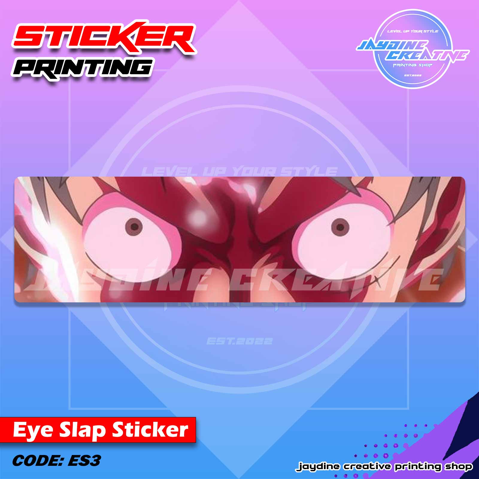 One Piece Inspired Eye Slap Sticker