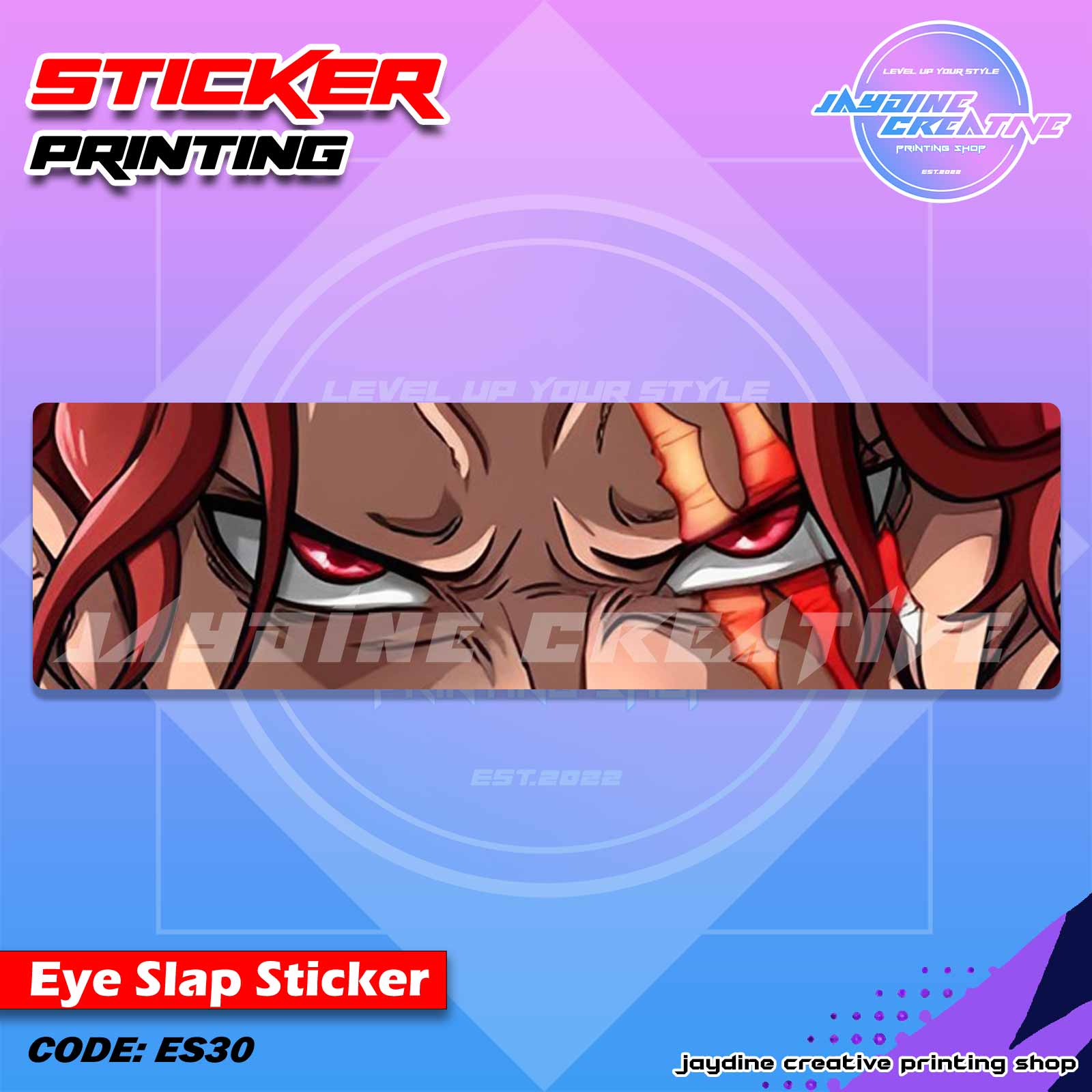 One Piece Inspired Eye Slap Sticker
