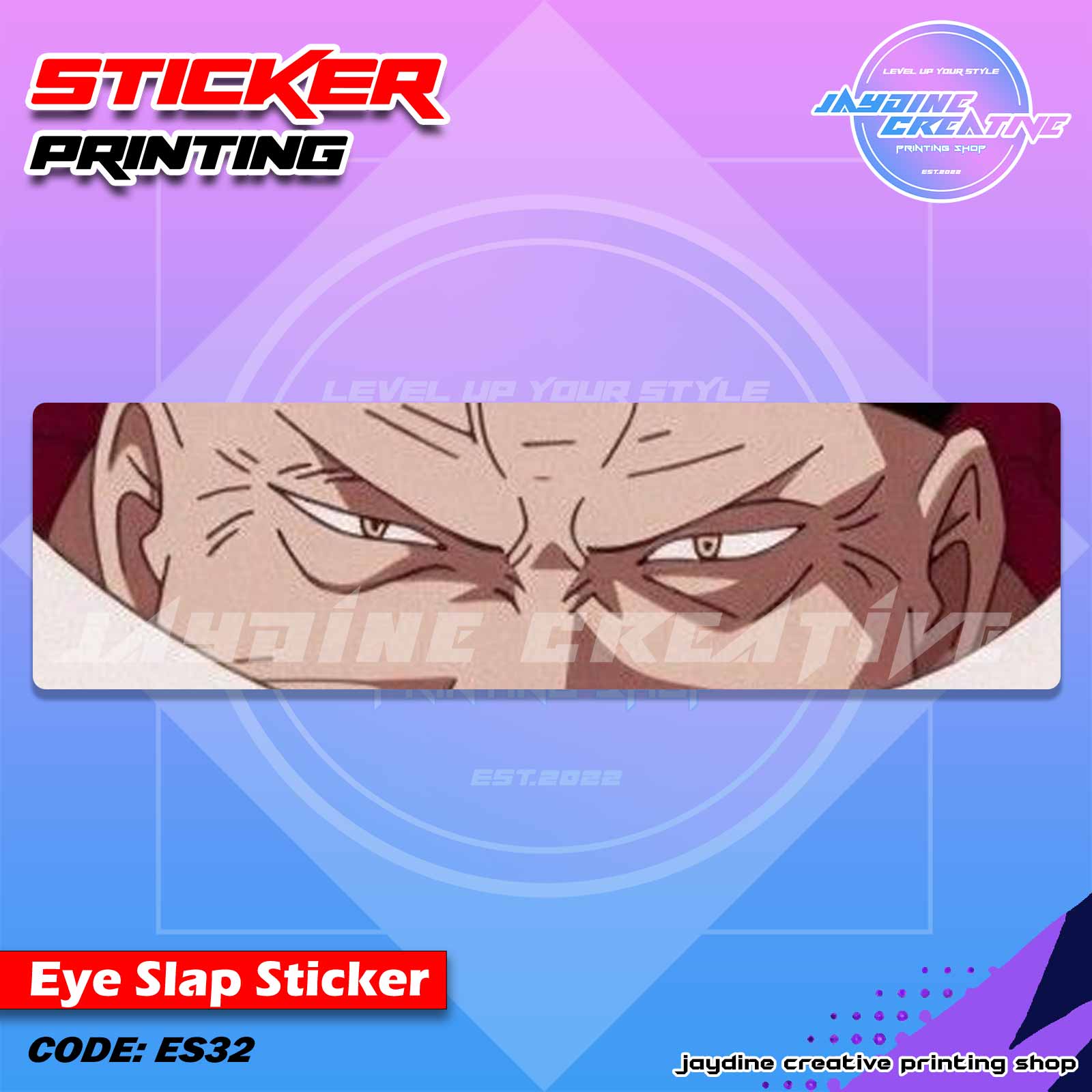 One Piece Inspired Eye Slap Sticker