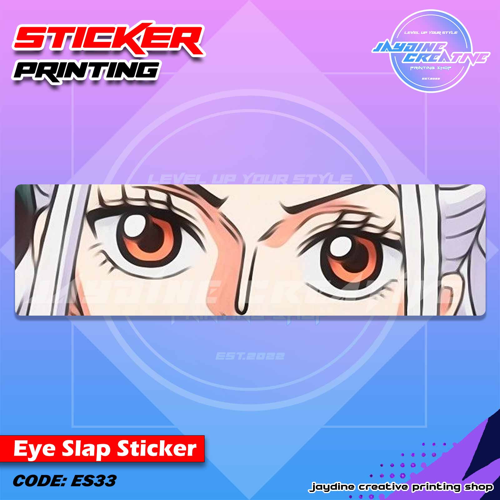 One Piece Inspired Eye Slap Sticker