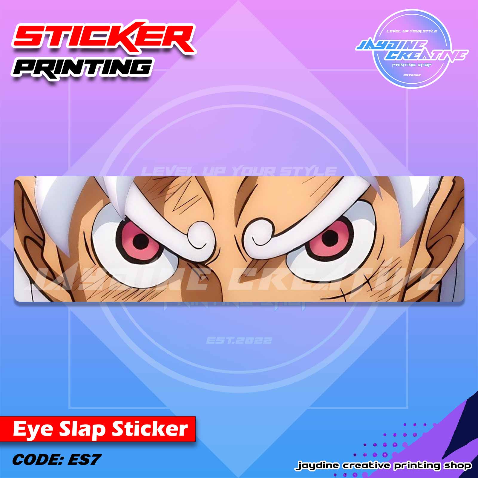 One Piece Inspired Eye Slap Sticker