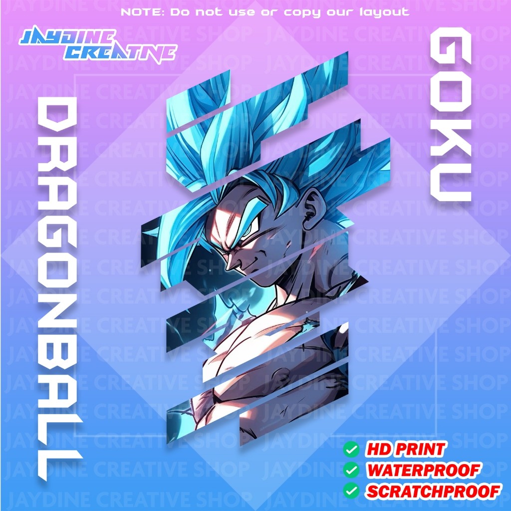 All Anime Stripe Design Sticker Indoor Outdoor Vinyl Sticker, Waterproof & Non-Faded