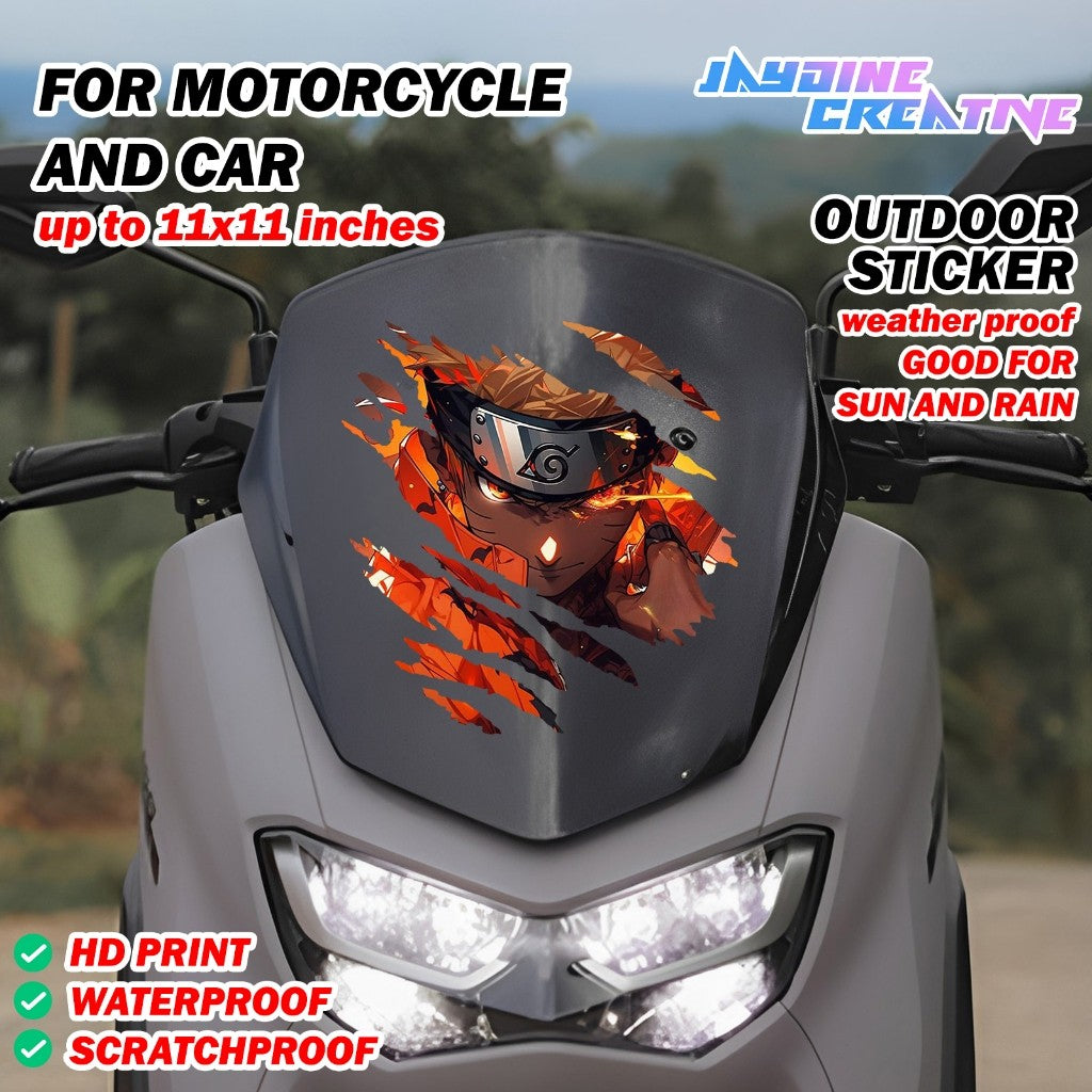 All Anime Character Big Scratch Design Sticker, Indoor Outdoor Vinyl Sticker, Waterproof & Non-Faded
