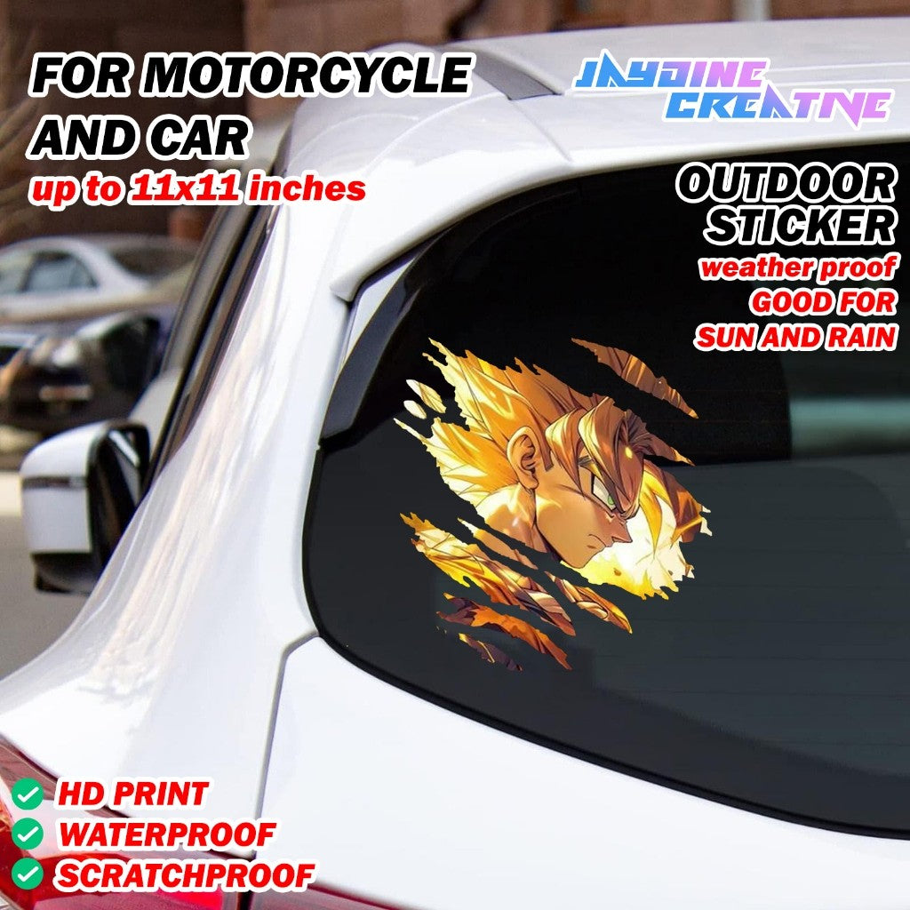 All Anime Character Big Scratch Design Sticker, Indoor Outdoor Vinyl Sticker, Waterproof & Non-Faded