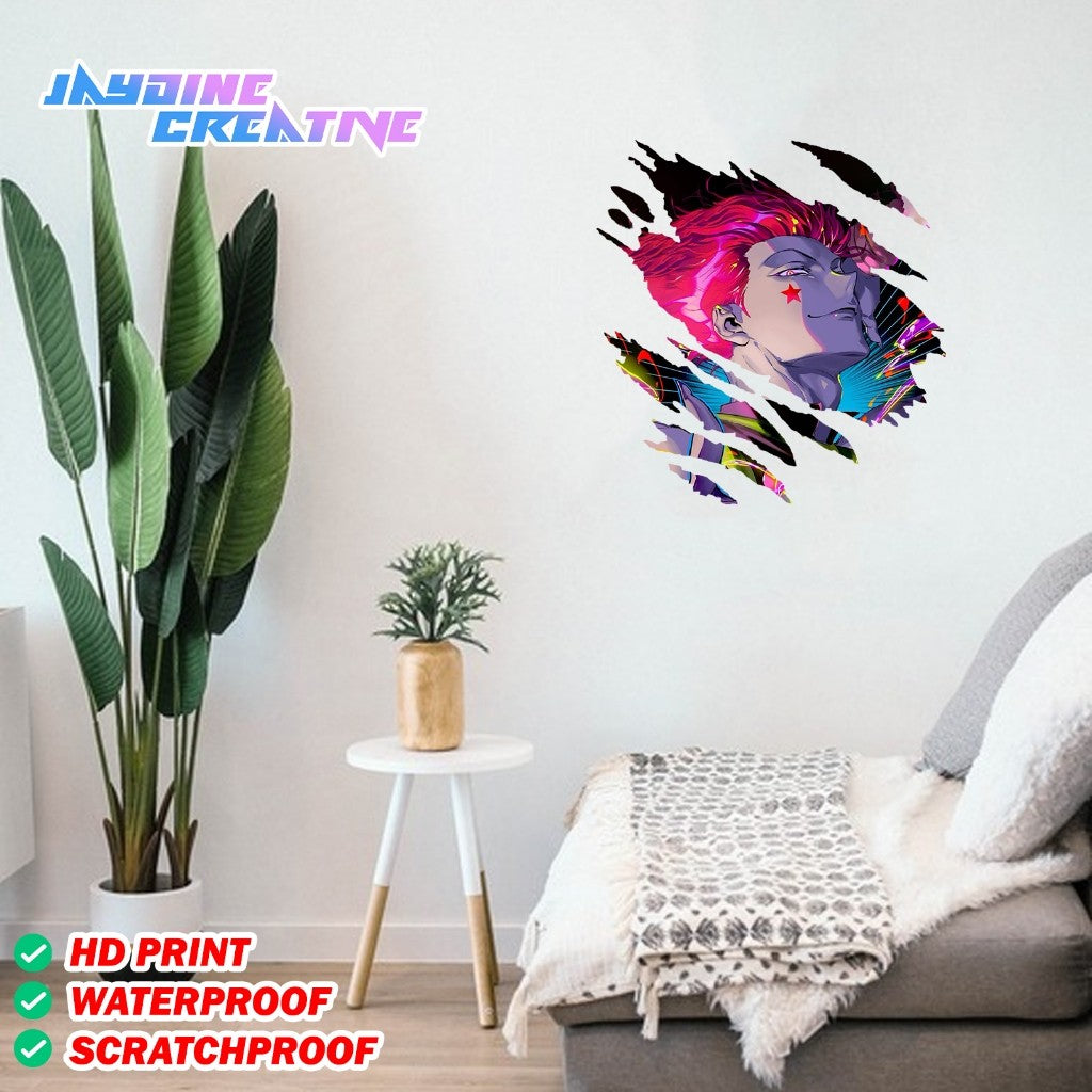 All Anime Character Big Scratch Design Sticker, Indoor Outdoor Vinyl Sticker, Waterproof & Non-Faded