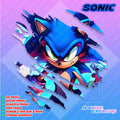 Sonic Scratch Design Sticker, Indoor Outdoor Vinyl Sticker, Waterproof & Non-Faded