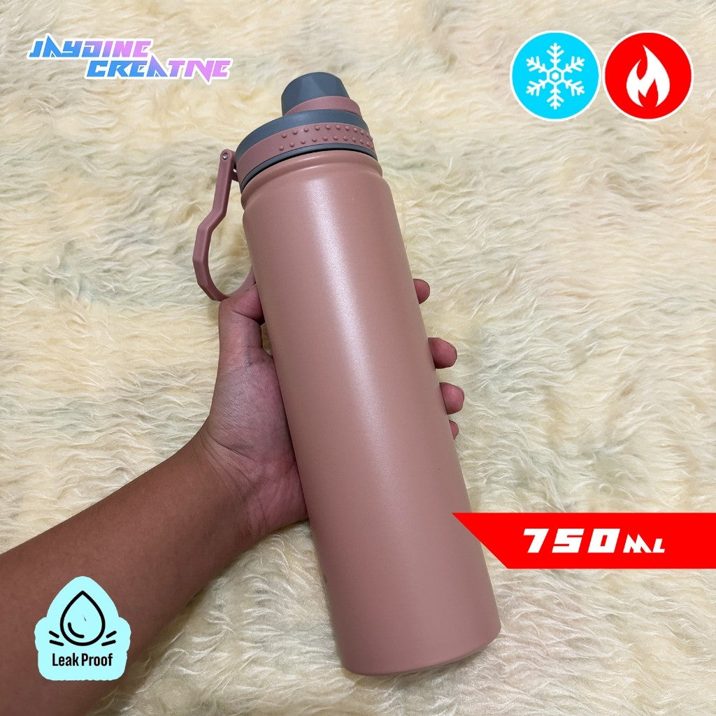 Tumbler with scratch sticker, hot & cold sports bottle stainless 750ml/25oz