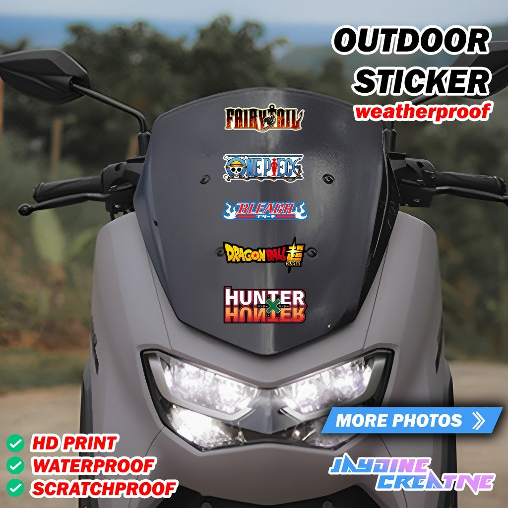 All Anime Logo Sticker, Indoor Outdoor Vinyl Sticker, Waterproof & Non-Faded