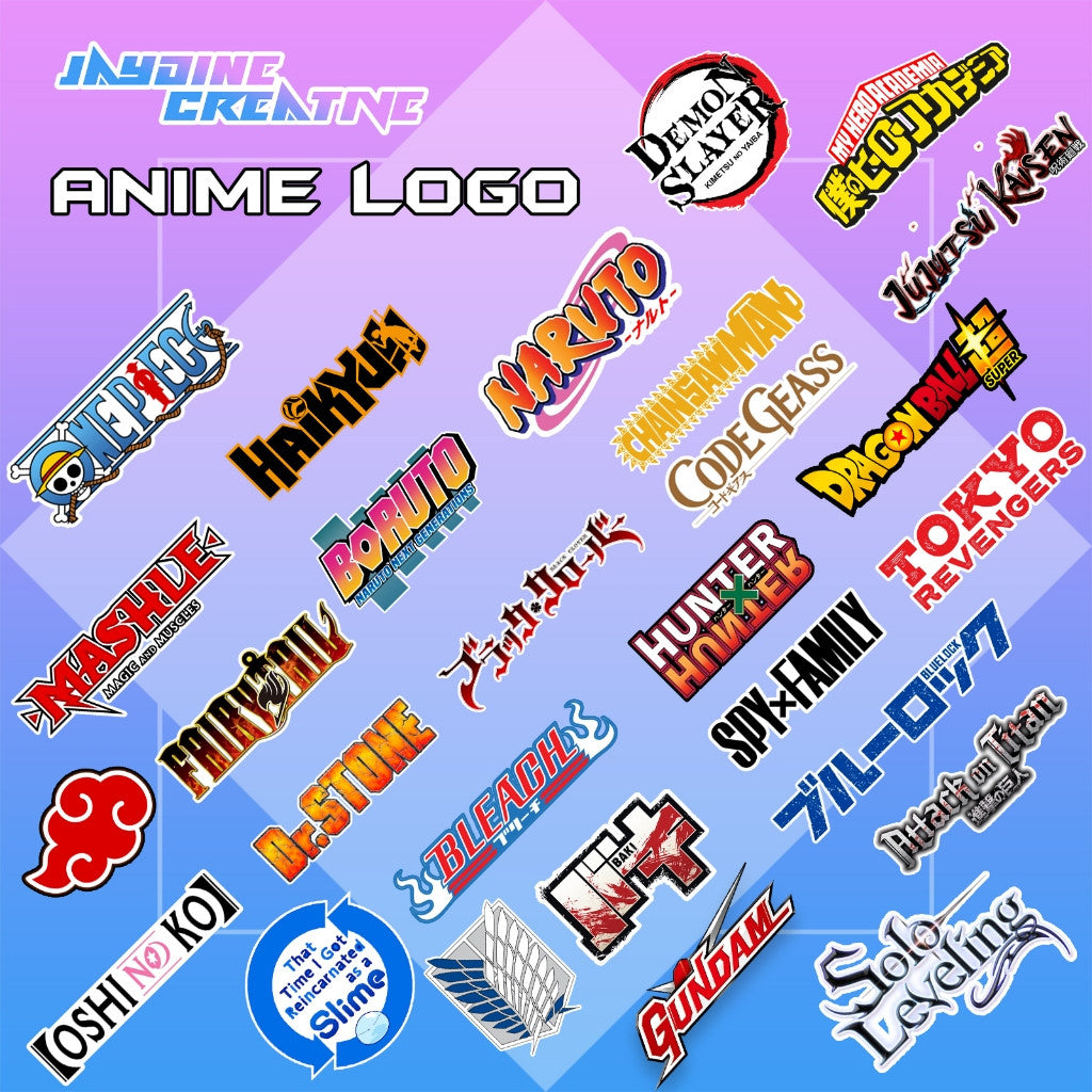 All Anime Logo Sticker, Indoor Outdoor Vinyl Sticker, Waterproof & Non-Faded