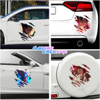 All Anime Character Big Scratch Design Sticker, Indoor Outdoor Vinyl Sticker, Waterproof & Non-Faded