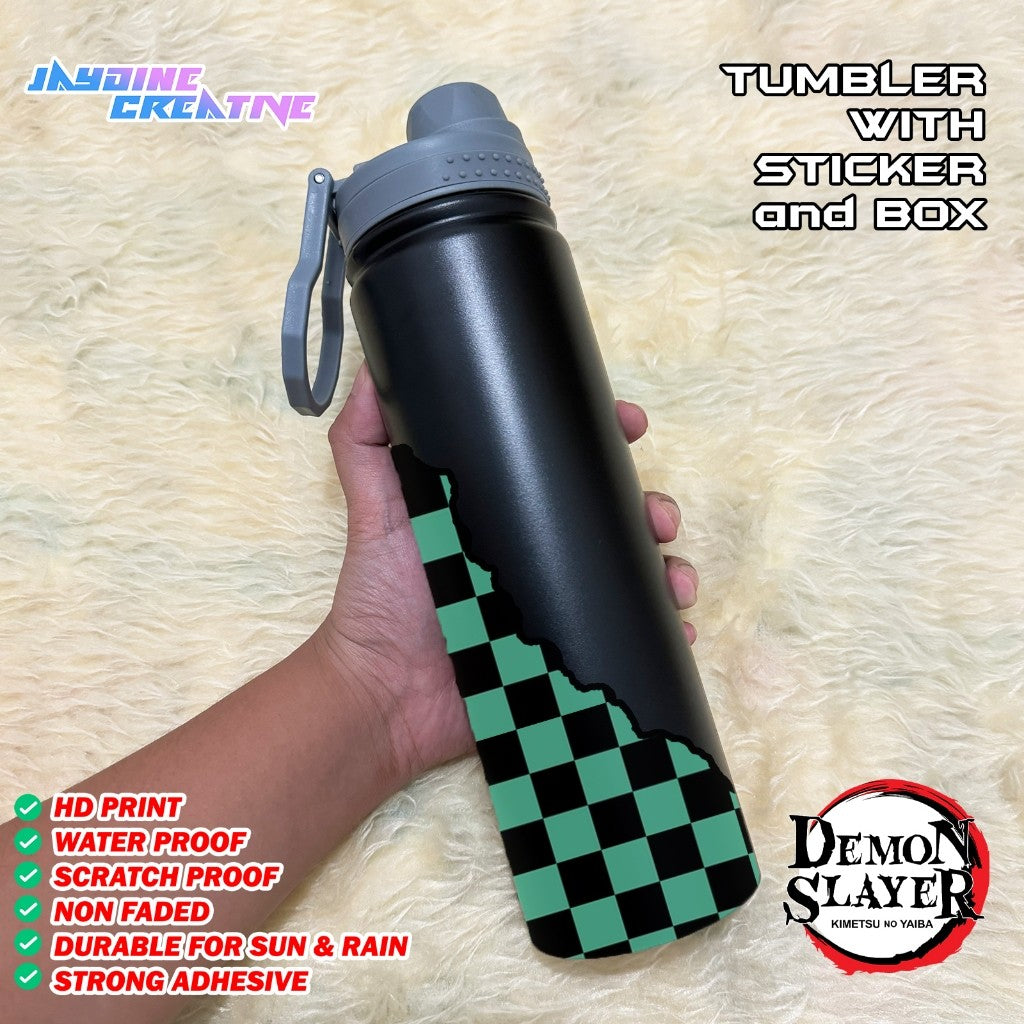 Demon Slayer Tumbler Skin Sticker, Indoor Outdoor Vinyl Sticker, Waterproof & Non-Faded