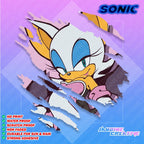 Sonic Scratch Design Sticker, Indoor Outdoor Vinyl Sticker, Waterproof & Non-Faded