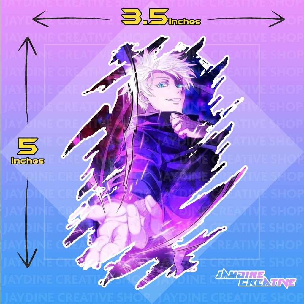 Popular Anime Scratch Design Sticker version 2, Indoor Outdoor Vinyl Sticker, Waterproof & Non-Faded