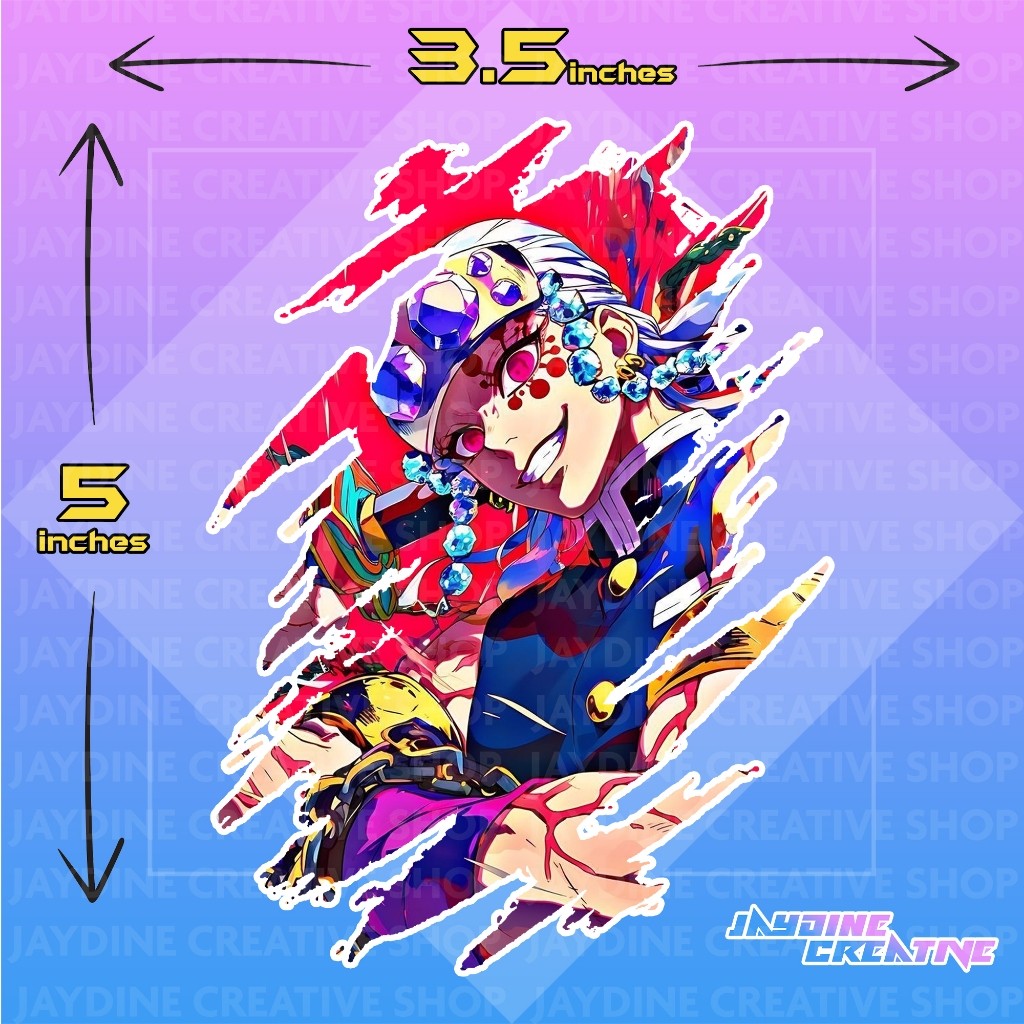Popular Anime Scratch Design Sticker version 2, Indoor Outdoor Vinyl Sticker, Waterproof & Non-Faded