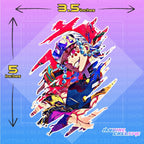 Popular Anime Scratch Design Sticker version 2, Indoor Outdoor Vinyl Sticker, Waterproof & Non-Faded