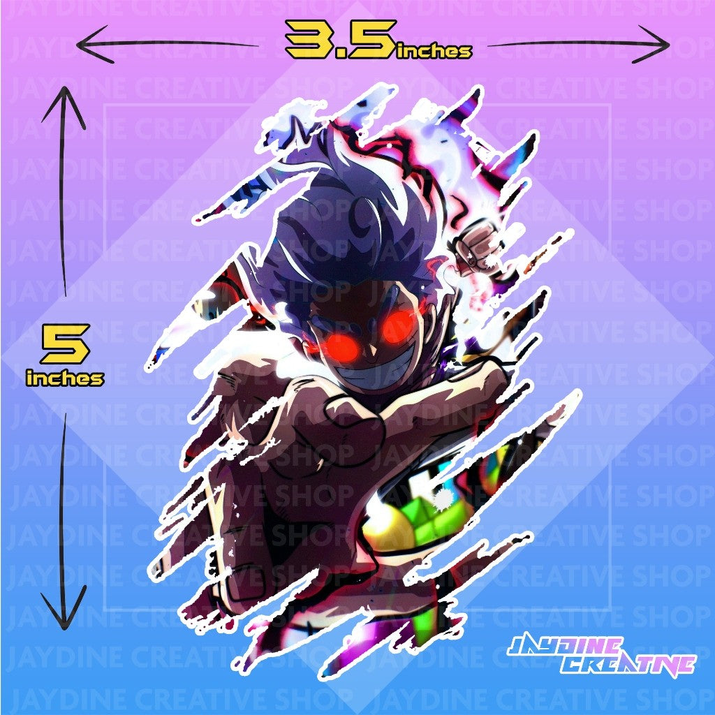 Popular Anime Scratch Design Sticker version 2, Indoor Outdoor Vinyl Sticker, Waterproof & Non-Faded