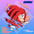 Sonic Scratch Design Sticker, Indoor Outdoor Vinyl Sticker, Waterproof & Non-Faded