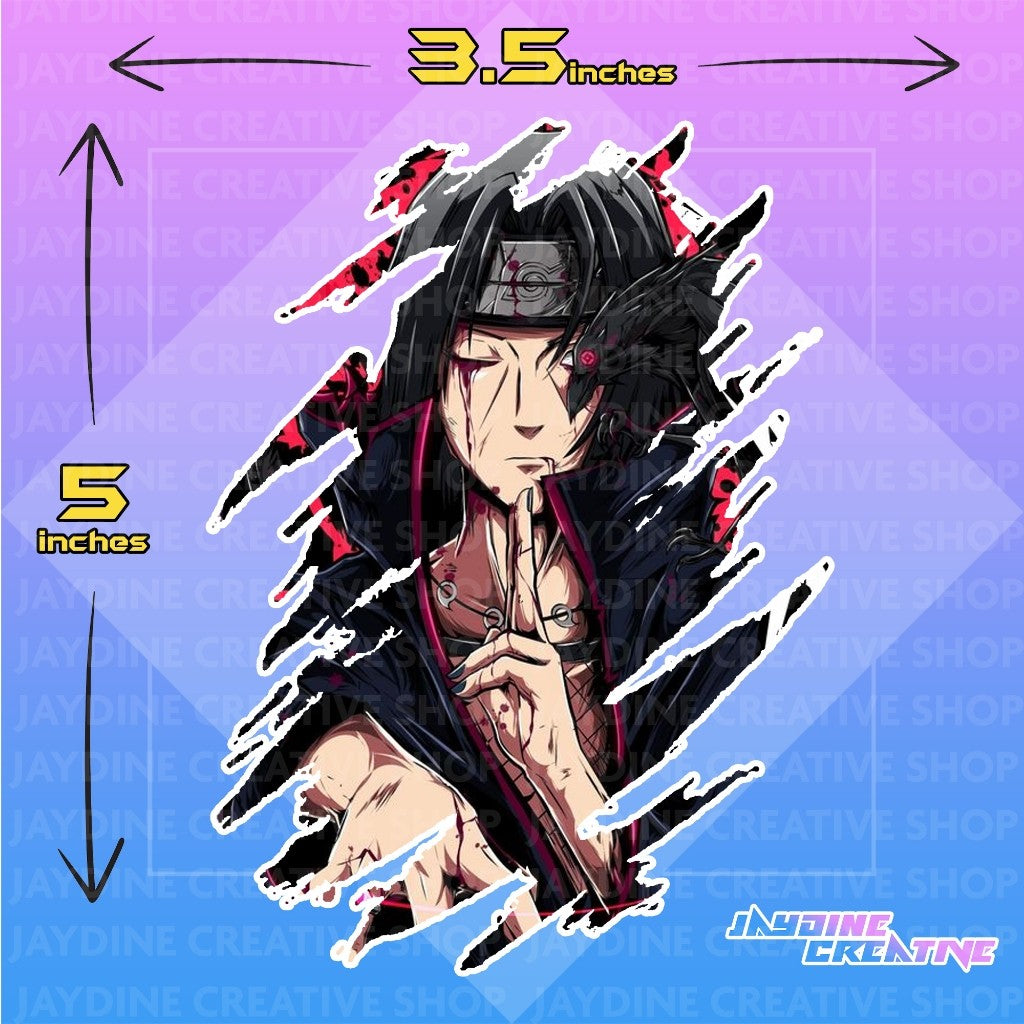 Popular Anime Scratch Design Sticker version 2, Indoor Outdoor Vinyl Sticker, Waterproof & Non-Faded