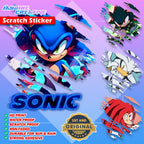 Sonic Scratch Design Sticker, Indoor Outdoor Vinyl Sticker, Waterproof & Non-Faded