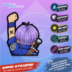 Dragonball Nakama Fist Up Waterproof Sticker Anime Inspired Sticker