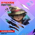 One Piece Inspired Crew Scratch Design Sticker Indoor Outdoor Vinyl Sticker, Waterproof & Non-Faded