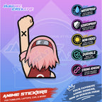 Naruto Nakama Fist Up Waterproof Sticker Anime Inspired Sticker