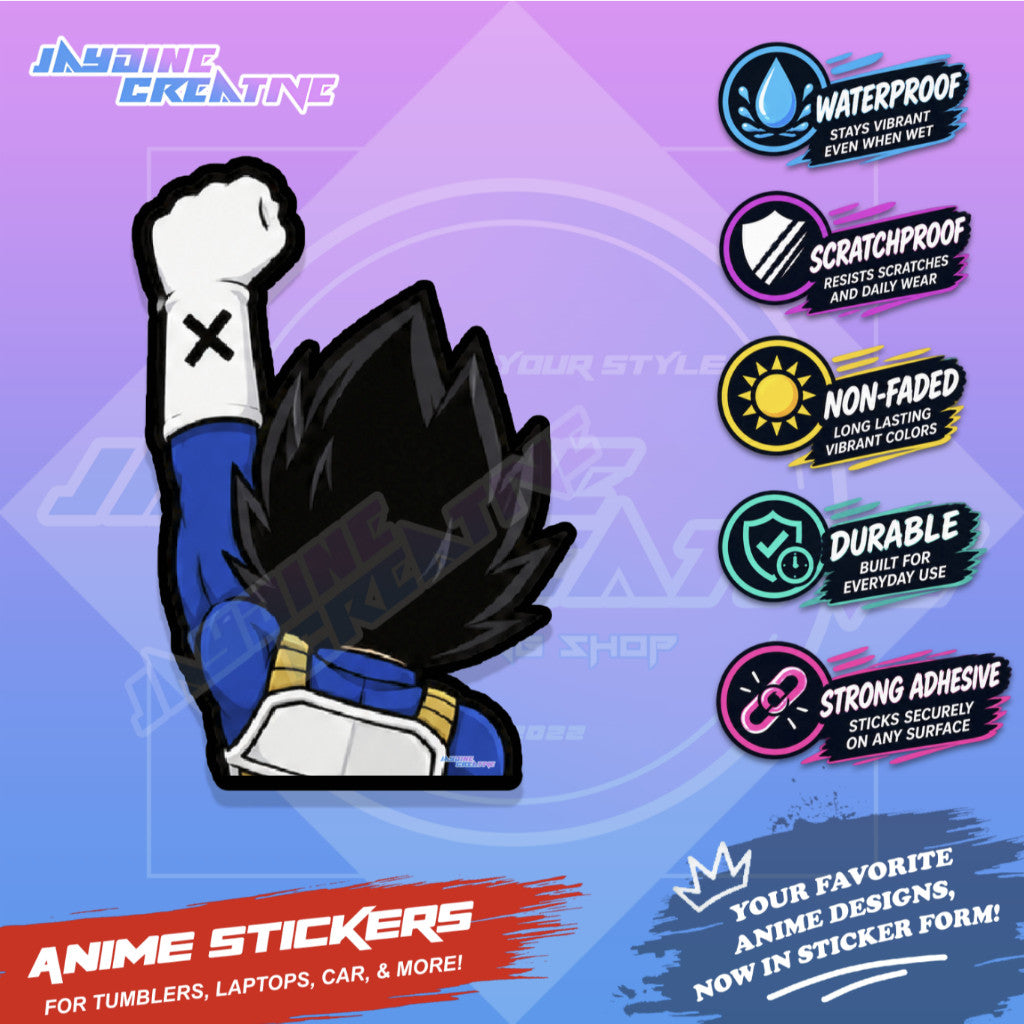 Dragonball Nakama Fist Up Waterproof Sticker Anime Inspired Sticker