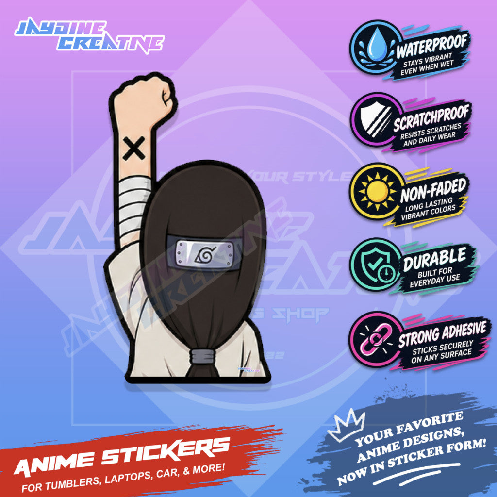 Naruto Nakama Fist Up Waterproof Sticker Anime Inspired Sticker