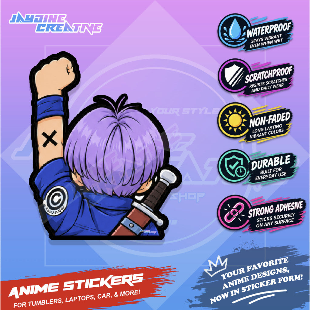Dragonball Nakama Fist Up Waterproof Sticker Anime Inspired Sticker