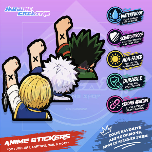 Hunter x Hunter Nakama Fist Up Waterproof Sticker Anime Inspired Sticker