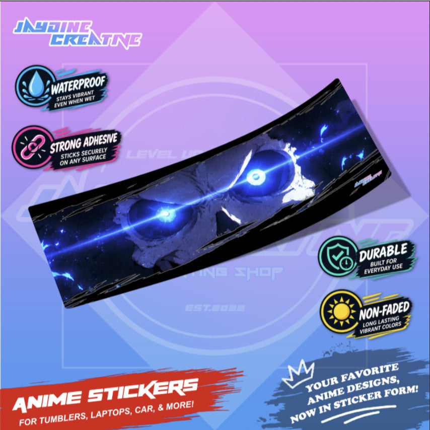 One Piece Slap Design Anime Sticker Waterproof Strong Adhesive for Tumblers Laptops Car